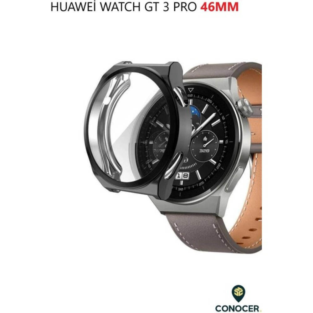 Wrysoon Huawei Watch Gt 3 Pro 46MM Yumuşak Kasa ve Ekran Koruyucu - Siyah Giyilebilir Teknoloji Aksesuarları Fiyatı