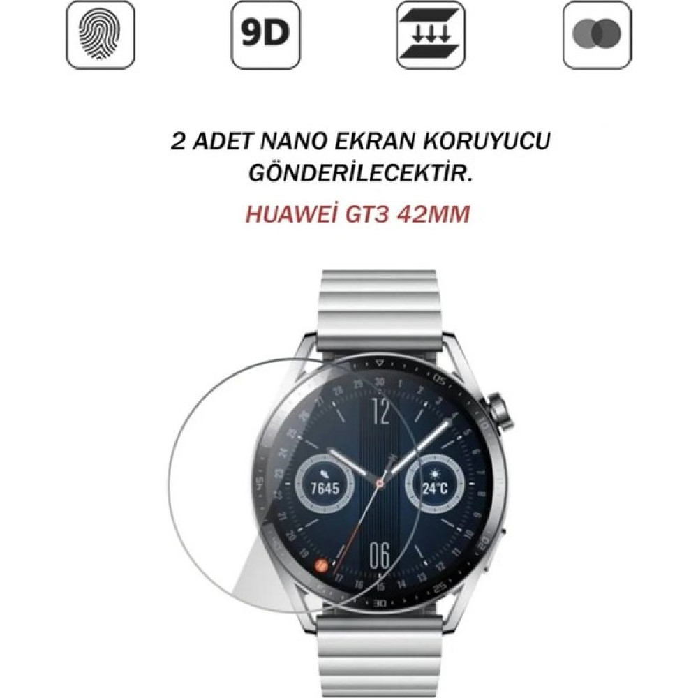 Wrysoon Huawei Watch Gt3 (42MM) Uyumlu (2 Adet) Ekran Koruyucu Jelattin - Şeffaf Giyilebilir Teknoloji Aksesuarları Fiyatı