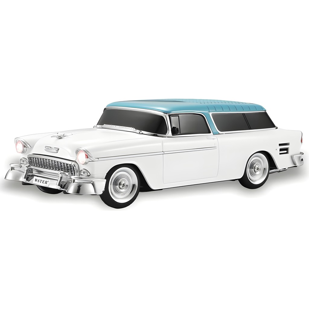 WS-1955 Chevrolet Araba Şekilli Kablosuz Bt Hoparlör Tf USB Fm Handsfree Tws LED Şarj Edilebilir - Beyaz Bluetooth Hoparlör Fiyatı