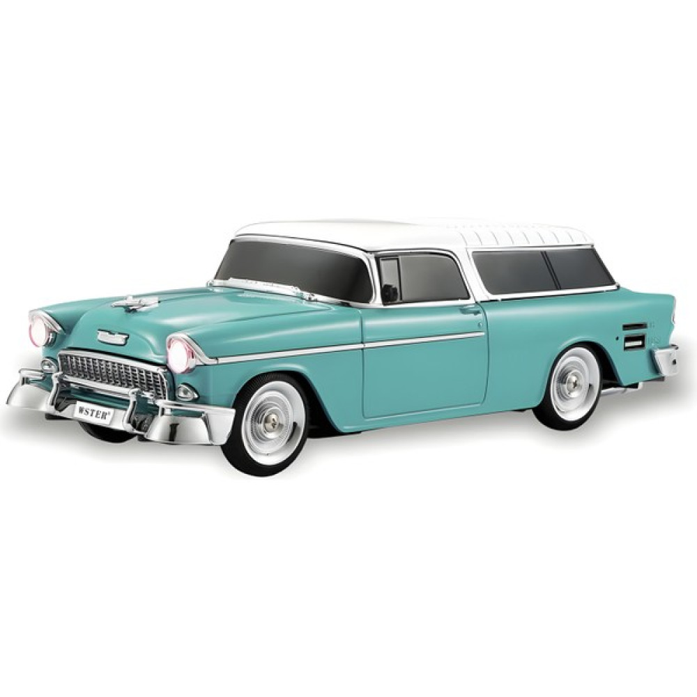 WS-1955 Chevrolet Araba Şekilli Kablosuz Bt Hoparlör Tf USB Fm Handsfree Tws LED Şarj Edilebilir - Turkuaz Bluetooth Hoparlör Fiyatı
