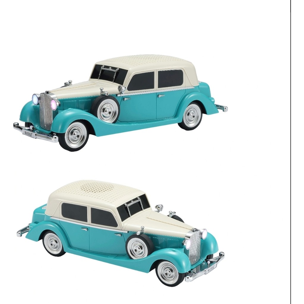 WS1934 Model Klasik Araba Şarjlı Bluetooth Hoparlör Ses Speaker Müzik Çalar Subwoofer Kolon Fm Radyo Sd Kart USB - Turkuaz Bluetooth Hoparlör Fiyatı