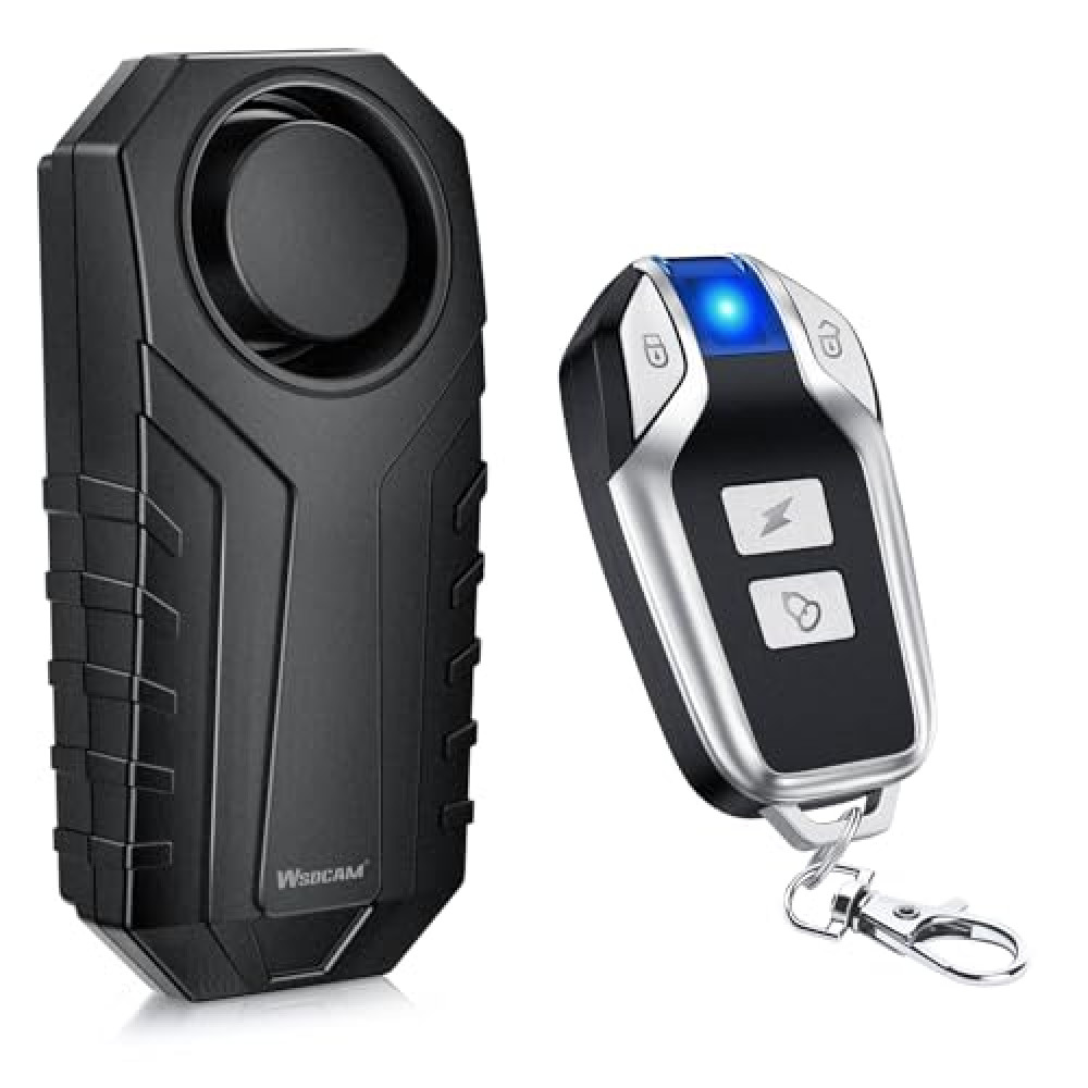 WSDCAM 113dB Loud Anti Theft Vibration Sensor Alarm Systems for Electric Bike Motorcycle Golf Car Trailer Mailbox Garage Door Waterproof Home Security Bike Accessories Bike Alarm with Remote Car Alarm & Security Fiyatı
