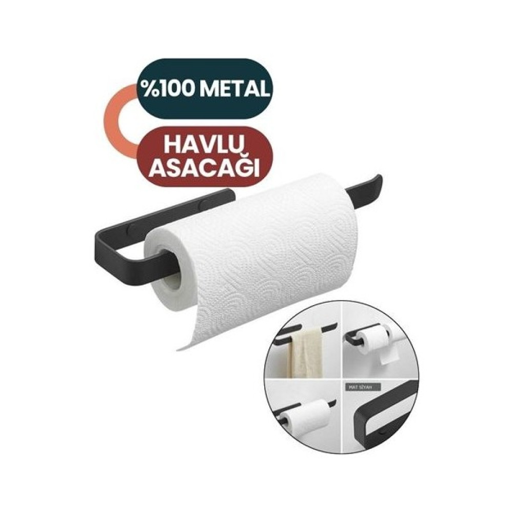 Wsell Mall Vigna Black Havlu Folyo Asacağı 717077 Banyo Askılık Fiyatı