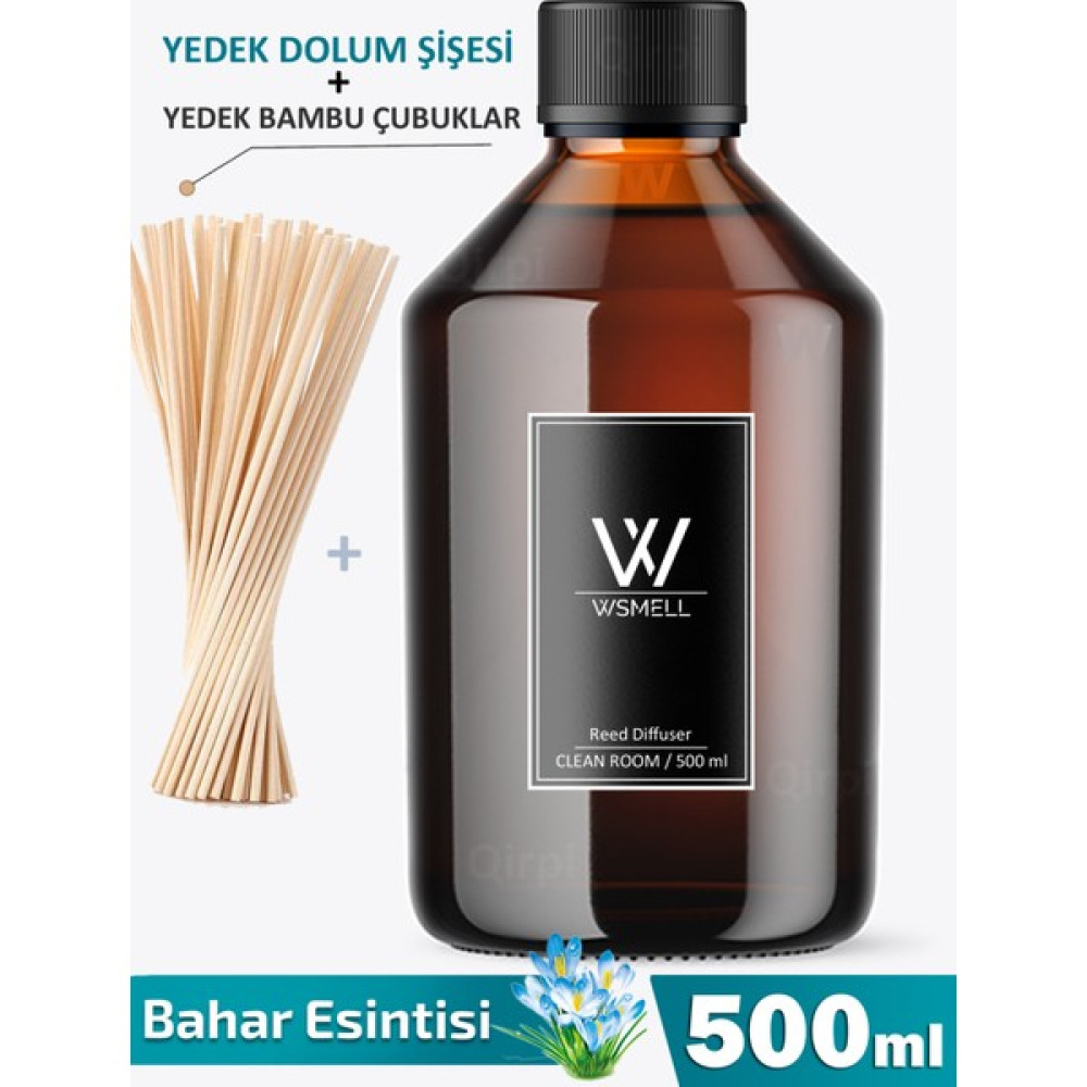 Wsmell Bahar Esintisi Clean Room 500 ml Oda Kokusu Yedek Dolum Şişesi Ekonomik Koku Giderici 25 Adet Çubuk Oda Kokusu Fiyatı