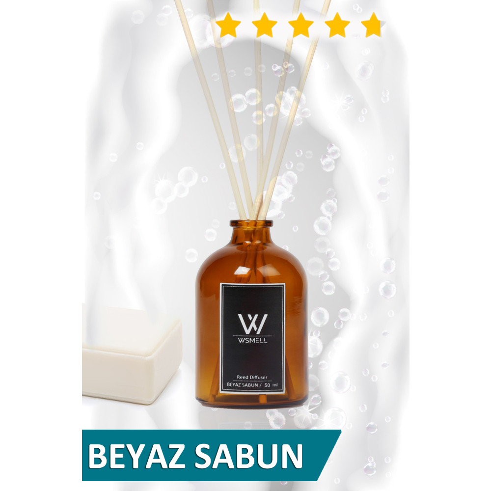 WSMELL Beyaz Sabun - Tanıtıma Özel Fiyat - White Soap Bambu Çubuklu Doğal Oda Ortam Kokusu Koku Giderici Deterjan ve Temizlik Ürünleri Fiyatı