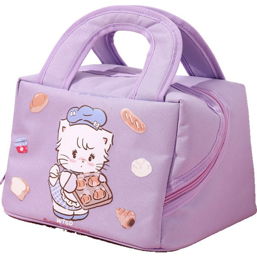 Wtgd Mikko Sevimli Çizgi Yalıtımlı Öğle Yemeği Çantası (Yurt Dışından) - Mor - Beslenme Çantası - 26x21.5x16cm Beslenme Çantası Fiyatı