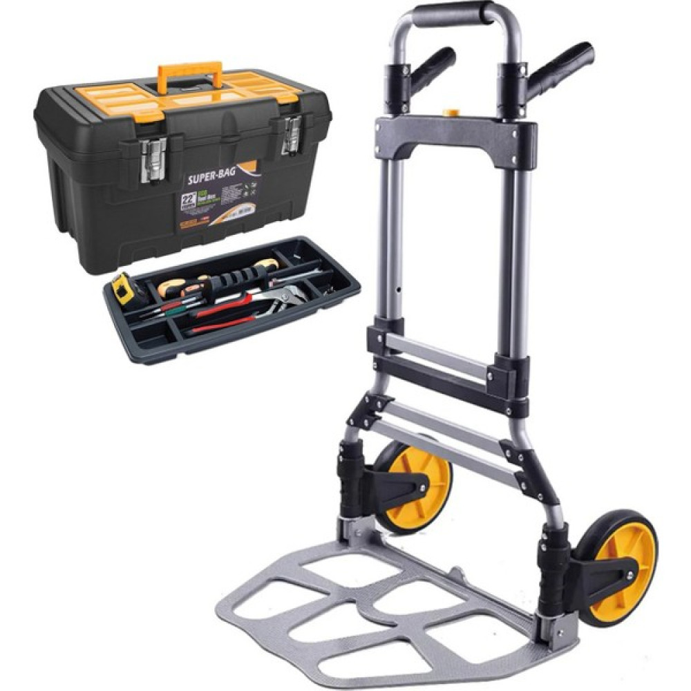 Wüber Katlanabilir Portatif Taşıma Arabası 150 kg - 22" Kilitli Takım Çantası Elektrikli El Aletleri Fiyatı
