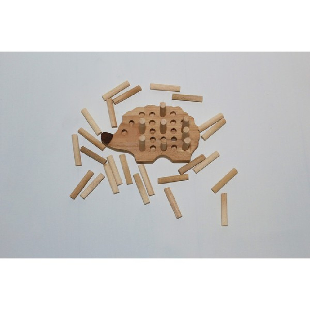 Wudie Toys Tak Çıkar Ahsap Kirpi & Montessori & Masif Ahşap Oyunu - Kahverengi - 0 Bebek Oyuncakları Fiyatı