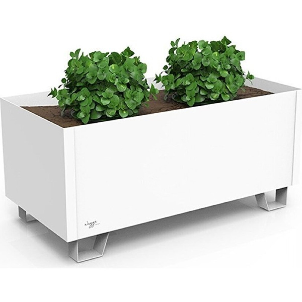 WUGGE Ayaklı Metal Saksı  Büyük Boy Iç ve Dış Mekan 19*22*40 201-00013 - Beyaz - 19 x 22 x 40 Oto Boyaları Fiyatı