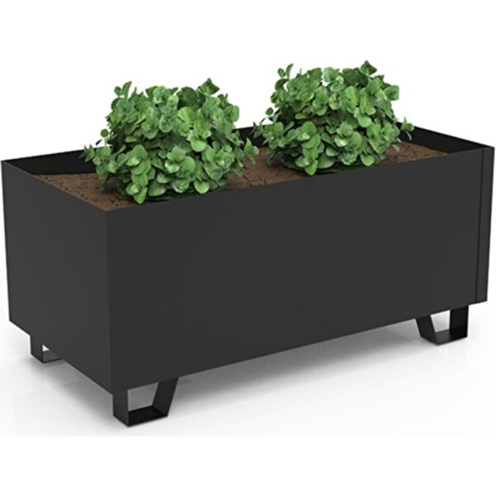 Wugge Ayaklı Metal Saksı Orta Boy 30x21x18,5 Cm Iç Mekan ve Dış Mekan Çiçeklik - Siyah Saksı ve Aksesuarları Fiyatı