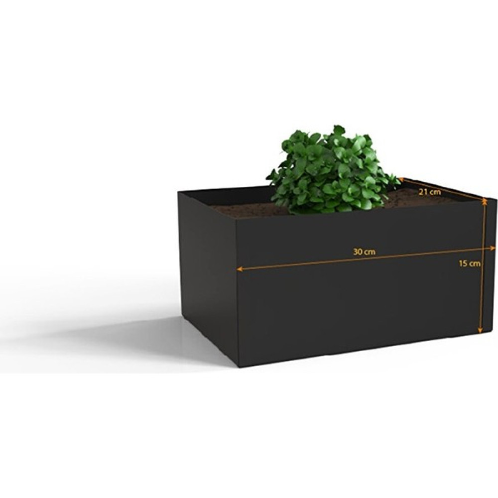 Wugge Metal Saksı Siyah Orta Boy 15 x 21 x 30 cm İç Mekan ve Dış Mekan Çiçeklik - 15*21*30 Oto Boyaları Fiyatı