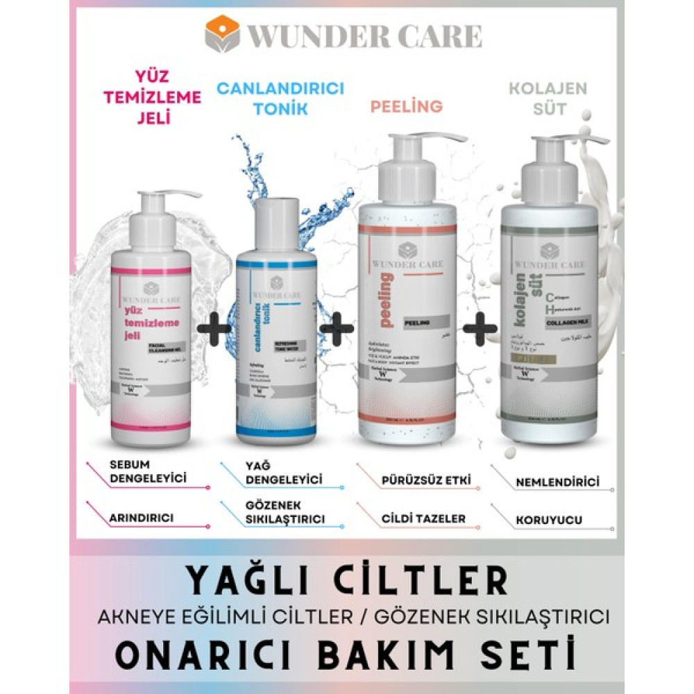 Wunder Care Yağlı Ciltler Için Bakım Seti Cilt ve Yüz Bakımı Fiyatı