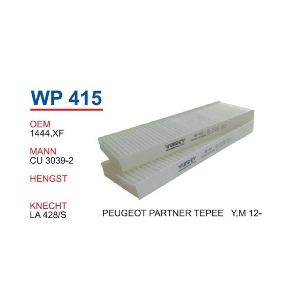 Wunder Peugeot Partner Tepee 2012 >> Polen Filtresi Oem No:1444.Xf Polen Filtreleri Fiyatı