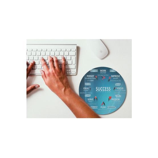 WuW Başarının Sırları Yuvarlak Kaymaz Taban Mouse Pad
