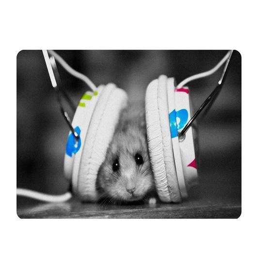 WuW Müziksever Hamster Kaymaz Taban Mouse Pad