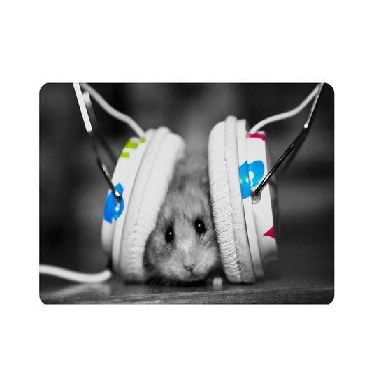 WuW Müziksever Hamster Kaymaz Taban Mouse Pad