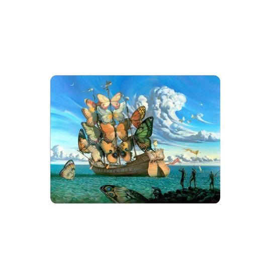 WuW Salvador Dali Ship With Butterfly Sails Kaymaz Taban Mouse Pad