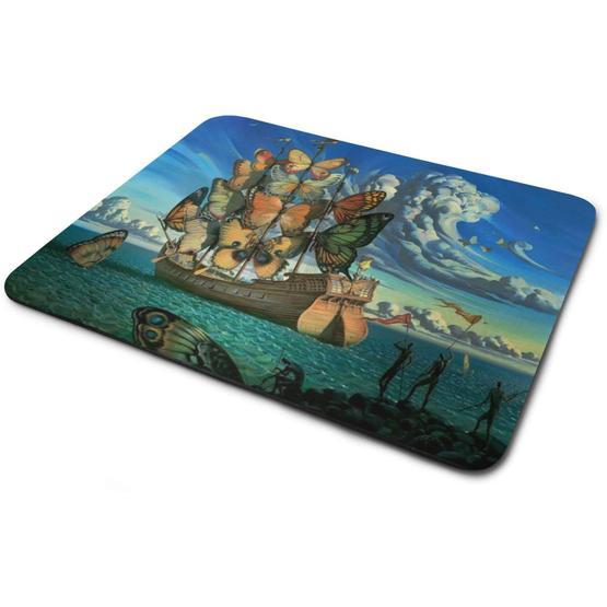 WuW Salvador Dali Ship With Butterfly Sails Kaymaz Taban Mouse Pad