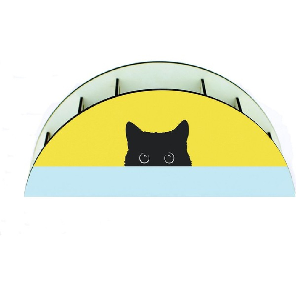 Wuw Siyah Kedi Ahşap Masaüstü Kalemlik Kalem Kutusu Organizer Ofis Seti Fiyatı