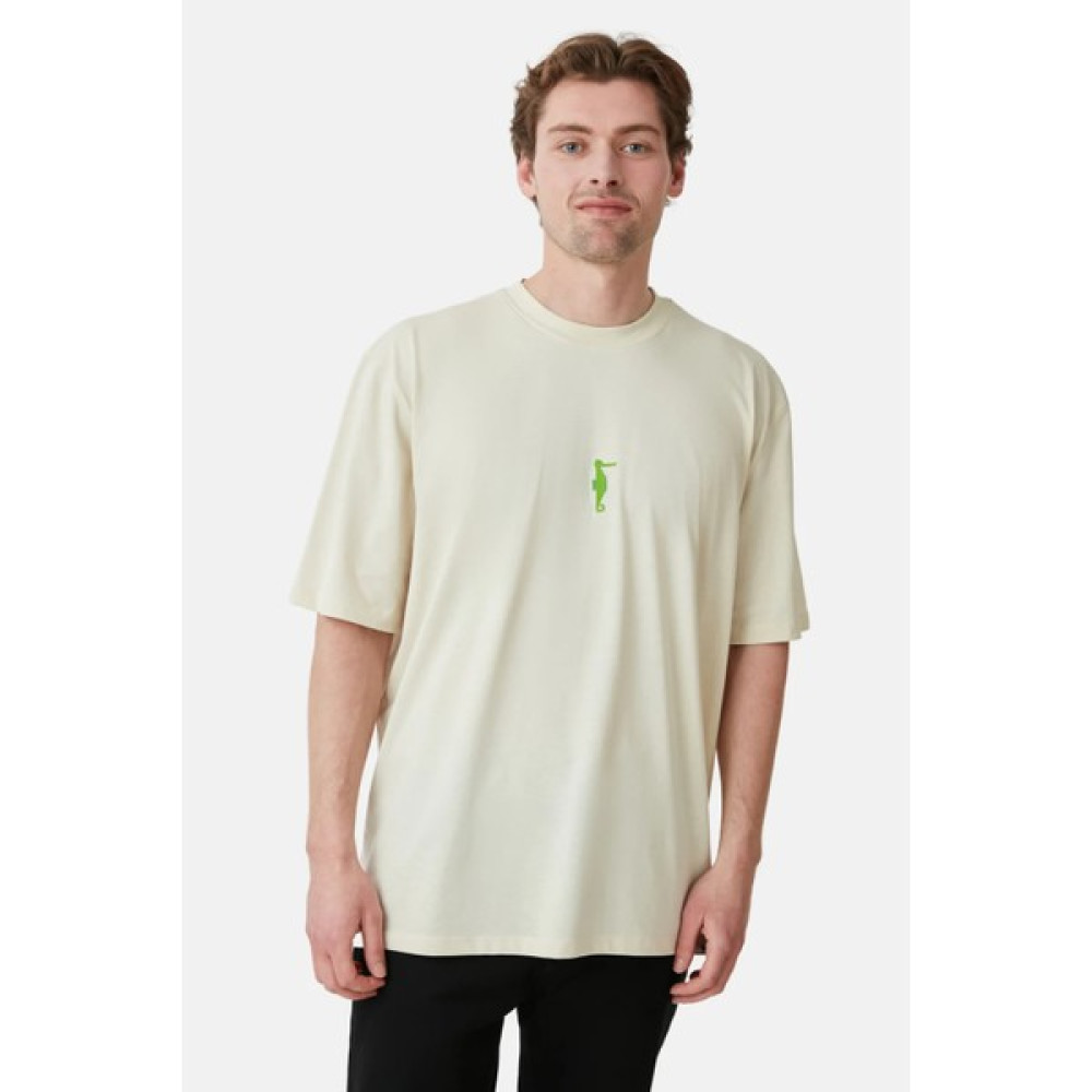 Wwf Market Denizatı Oversize Light-Weight T-Shirt - Parşömen Bej Unisex Erkek T-shirt Fiyatı
