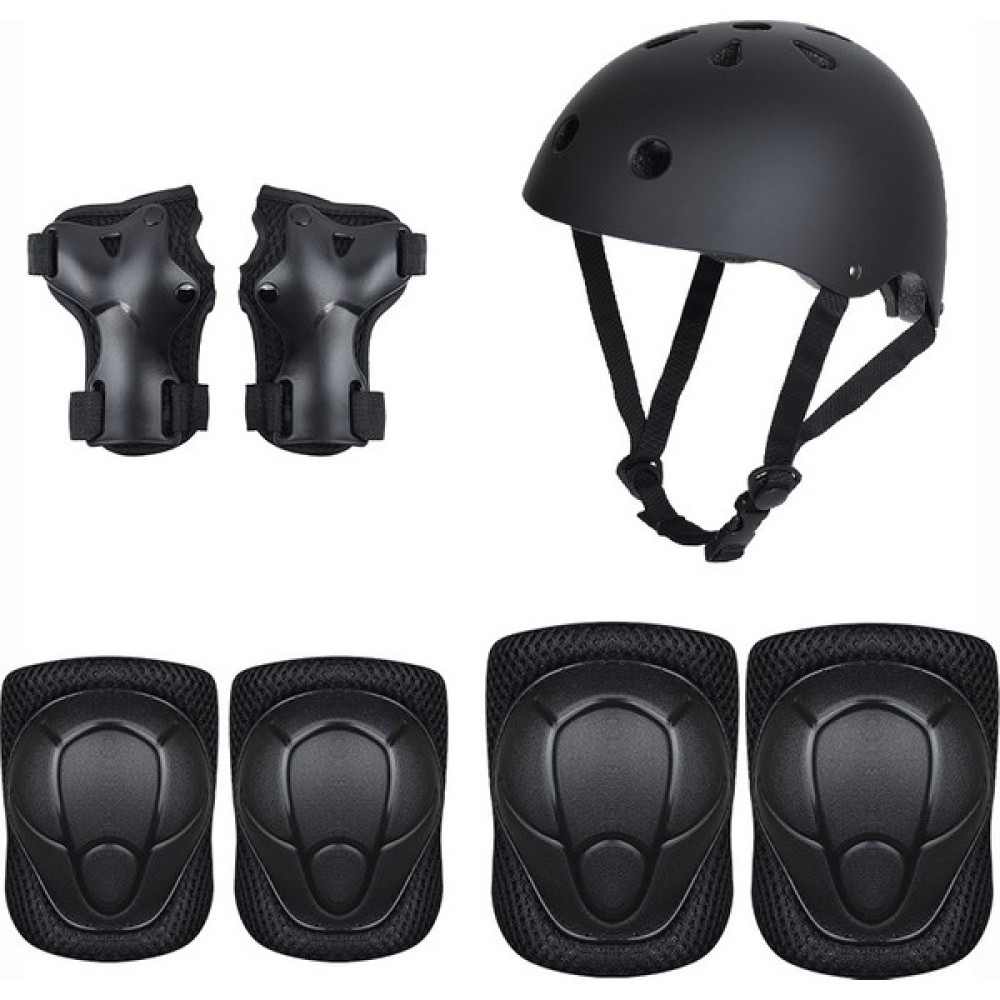 Wxya Çocuk Denge Bisikleti Scooter Sürme Koruyucu Donanım Kask Koruyucu Donanım Seti 7 Adet (Yurt Dışından) - 12-30kg - Siyah Açık Hava, Deniz ve Spor Oyuncakları Fiyatı