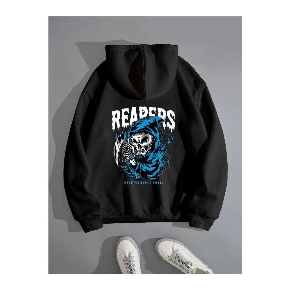 x-compass life Kapsonlu Swıt Rapıs Baskılı 3XL Beden Bayan Sweatshirt Fiyatı