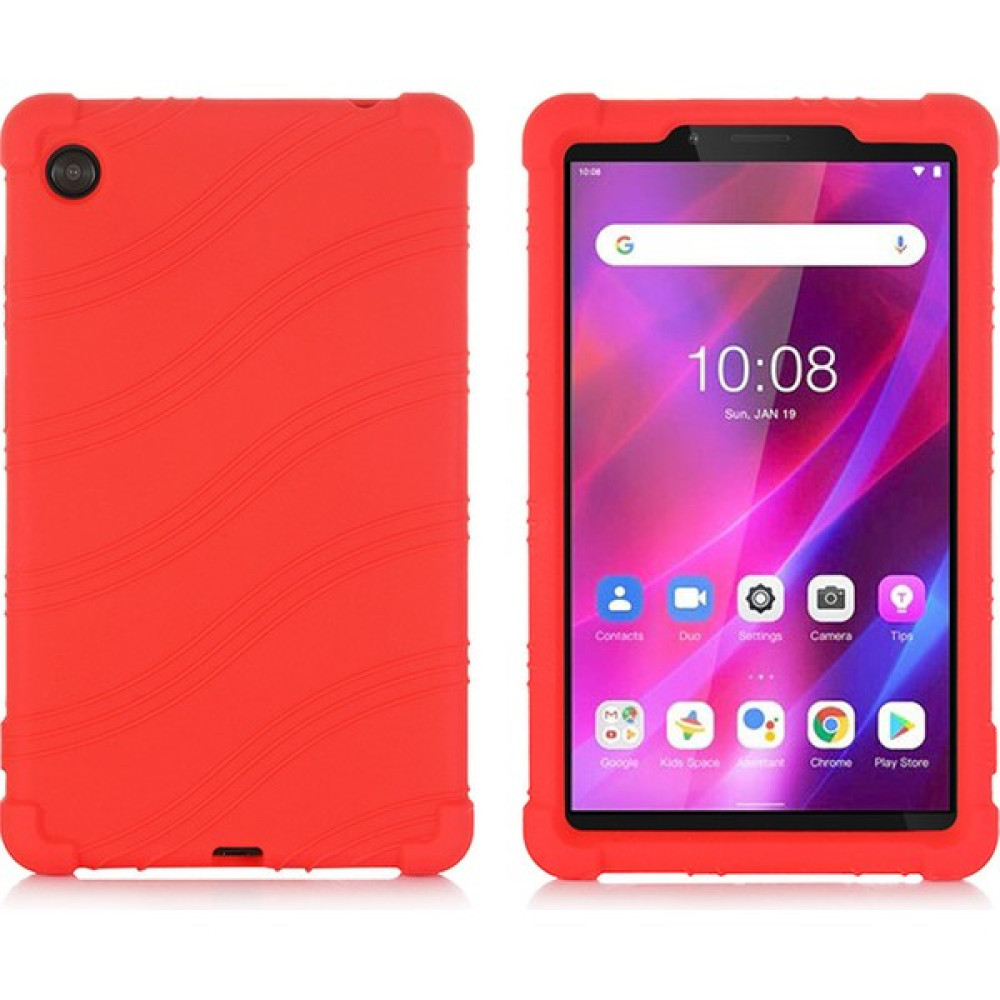 X Happy Lenovo Tab M7 3. Nesil Tablet Kılıfı 7 Inç Darbeye Dayanıklı Silikon Kılıf (Yurt Dışından) - Kırmızı Tablet Kılıfı Fiyatı