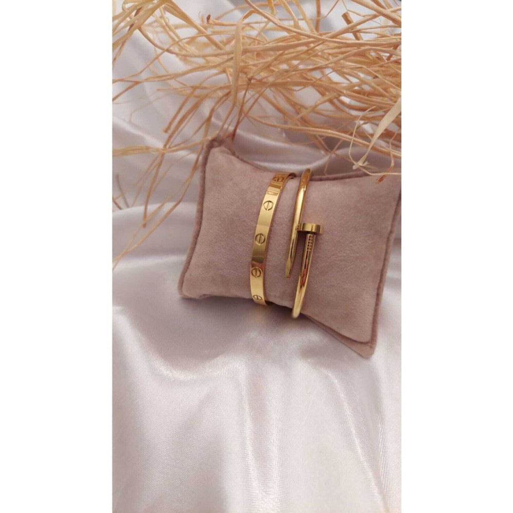 X-Lady Accessories Altın Renk Çivi Ve Cartier Bileklik Set 762 Bijuteri Bilezik Fiyatı