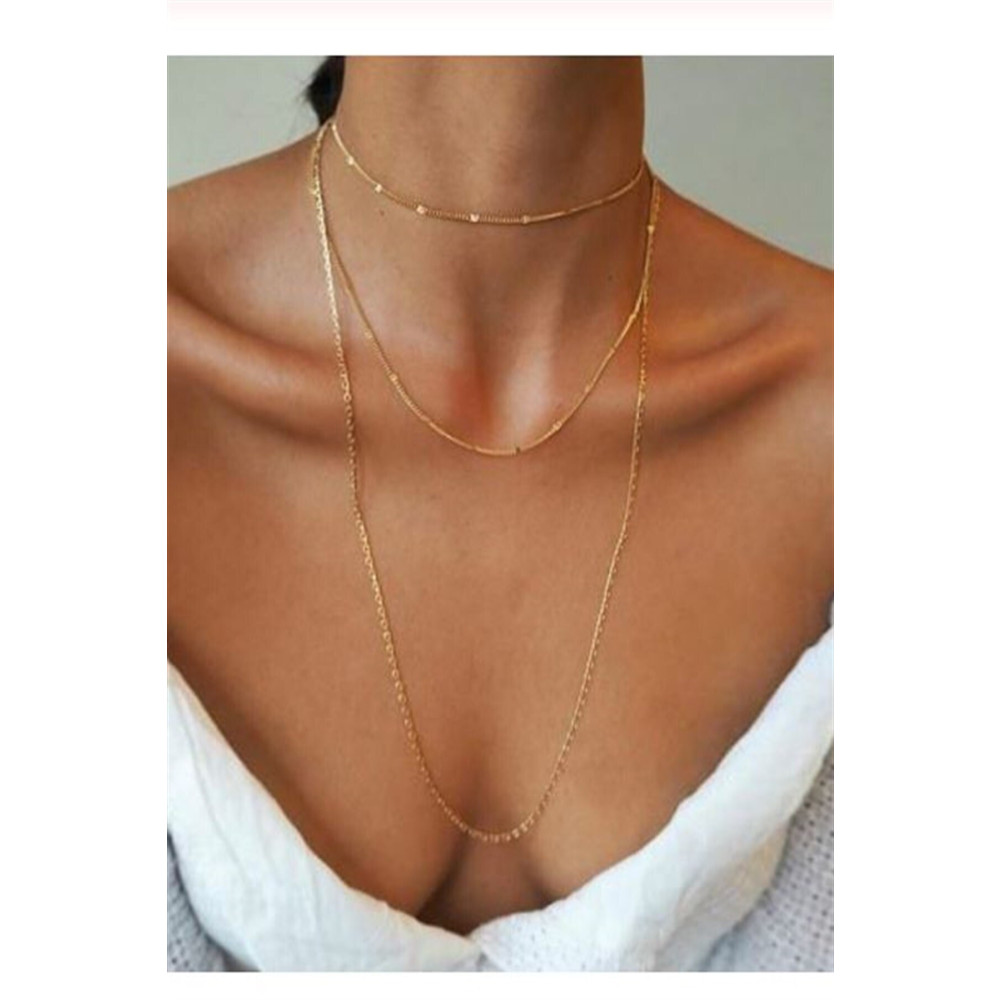 X-Lady Accessories Kadın Üçlü Şeri Zincir Kolye Gold Kaplama Katmanlı Kolye Choker Uzun Çoklu Kolye Bijuteri Kolye Fiyatı