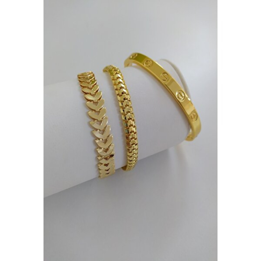 X-lady Accessories Kılçık Model Tırtıl Model Düz Model Kararmaz Çelik Kombin Bileklik Saat ve Bileklik Aksesuarı Fiyatı