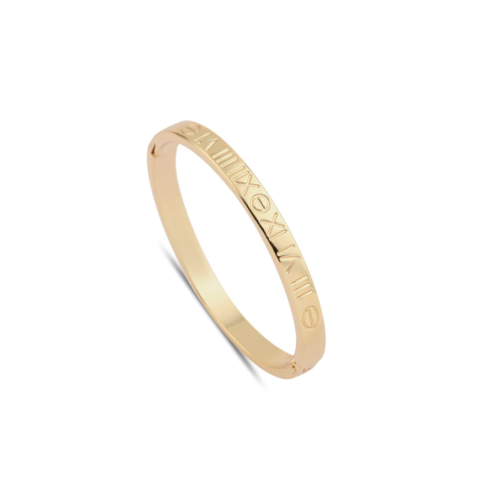 X-Lady Accessories Roma Rakamlı Cartier Model Kelepçe Altın Renk Bijuteri Bilezik Fiyatı