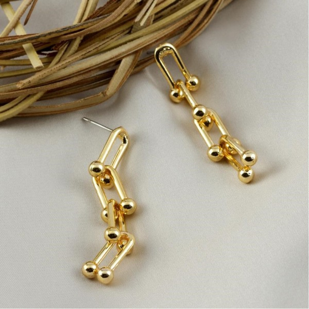 X-lady Accessories Şık Kadın Gold Kaplama Toplu Kalın Zincir Blanca Küpe Bijuteri Küpe Fiyatı