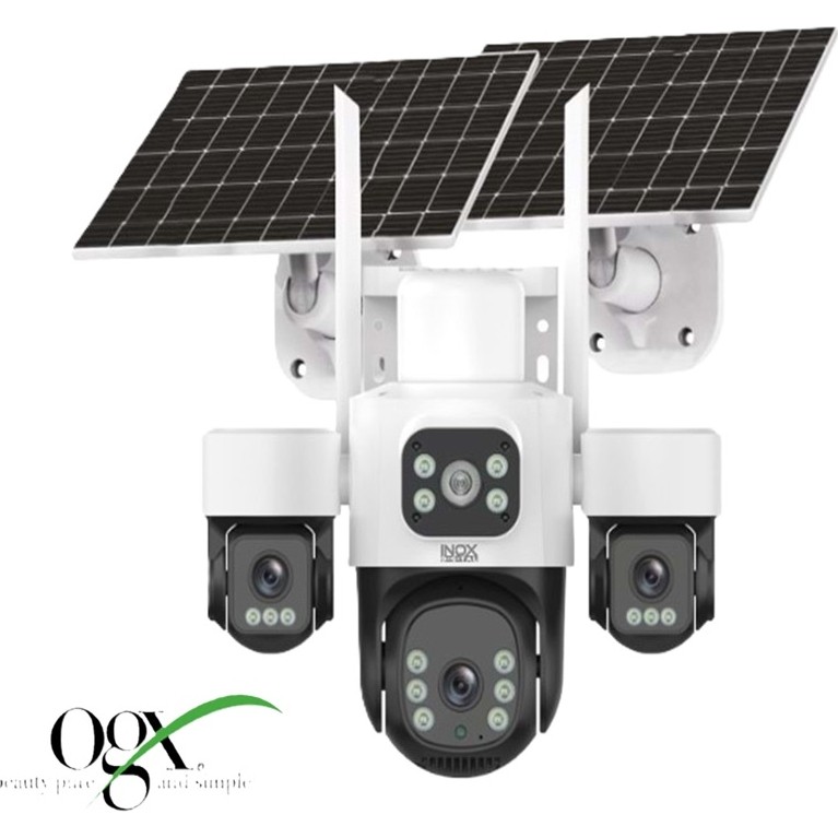 X14 4 Kameralı Solar Güvenlik Kamerası | Sım Kartlı & Esım Destekli | Kablosuz Güneş Enerjili - Beyaz Güvenlik Kameraları Fiyatı