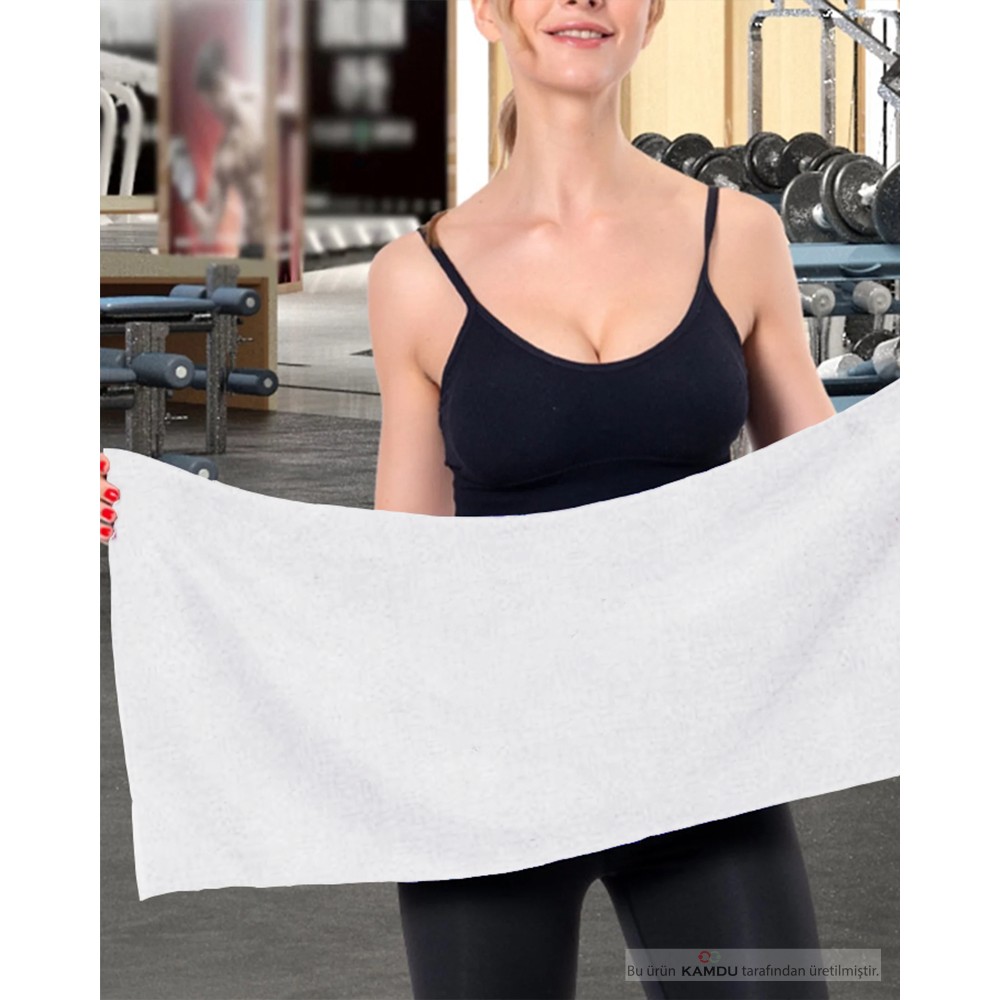 Xamantha 30 x 85 cm Fitness Havlusu, Spor Havlusu, Sporcu Havlusu, Antreman Havlusu, Gym Havlusu - Beyaz El / Yüz Havlusu Fiyatı