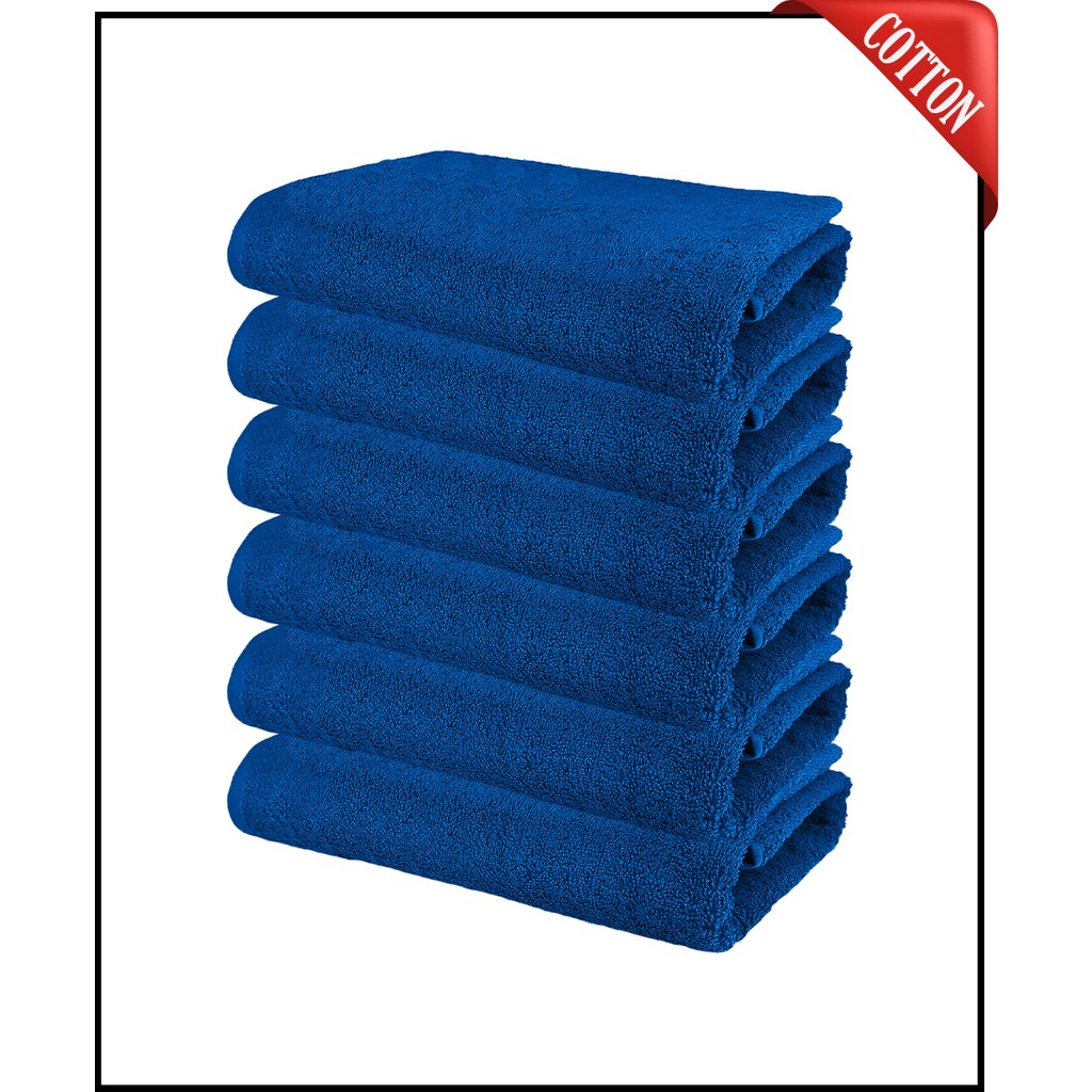 Xamantha 6 Adet Büyük Boy Pamuklu 50 x 90 cm , Fitness Havlusu , Spor Havlusu , Kuaför Havlusu - Lacivert El / Yüz Havlusu Fiyatı