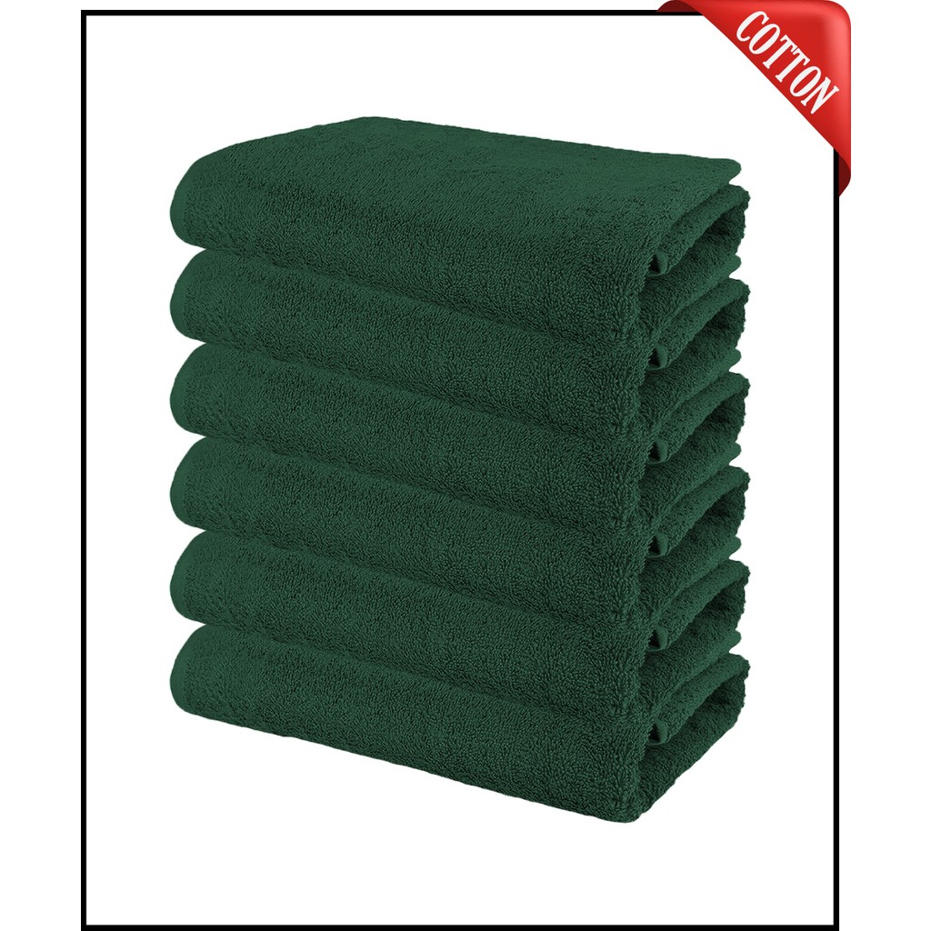 Xamantha 6 Adet Büyük Boy Pamuklu 50 x 90 cm , Fitness Havlusu , Spor Havlusu , Kuaför Havlusu - Yeşil El / Yüz Havlusu Fiyatı