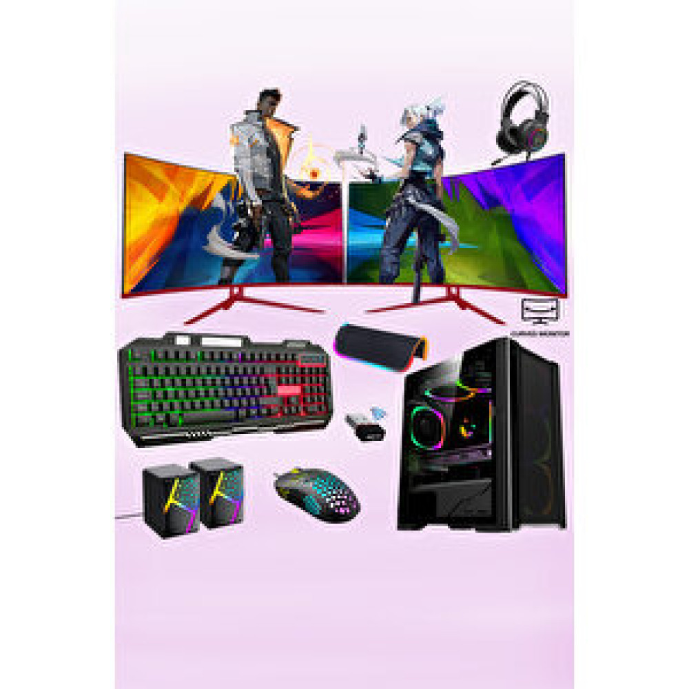 Xaser Xsr310 I5 4440 16gb Ram 512gb Ssd 4gb Gt730 Ekran Kartı 24" Dual Curved Oyun Bilgisayarı Ekran Kartları Fiyatı