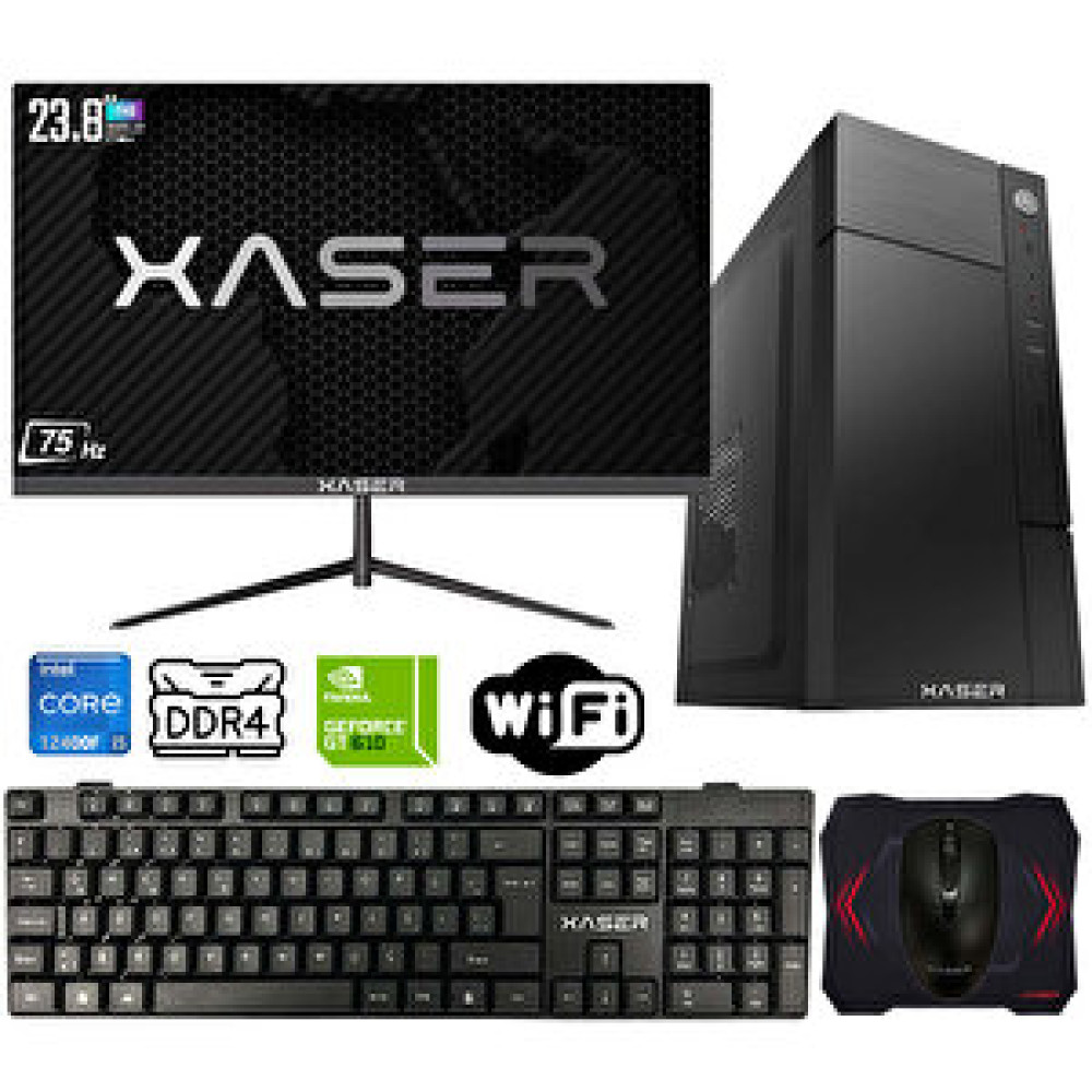 Xaser Xsr562 I5 12400f 8gb Ram 512gb M.2 Nvme Ssd 2gb Gt610 Ekran Kartı 23.8" Monitör Masaüstü Ofis Bilgisayarı Monitör Fiyatı