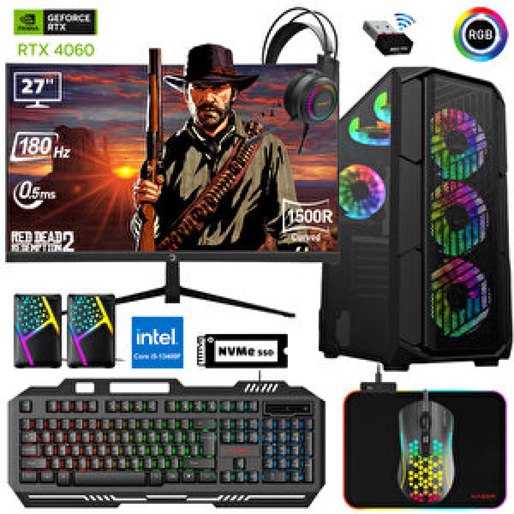 Xaser Xsr675 I5 13400f 16gb Ram 512gb M.2 Nvme Ssd 8gb Rtx4060 Ekran Kartı 27" 180hz Curved Oyun Bilgisayarı Ekran Kartları Fiyatı