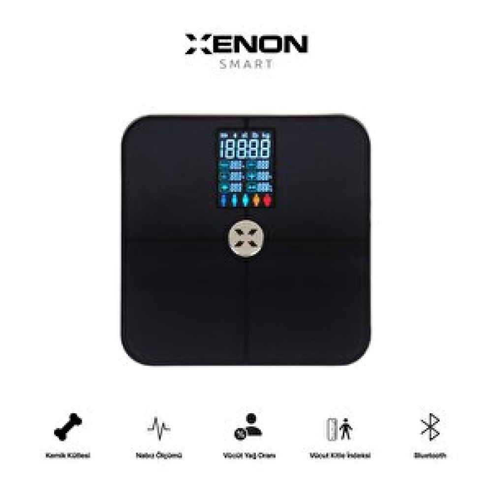 Xenon Smart Akıllı Dijital Tartı Baskül Yağ Su Kas Vücut Kitle Endeksi Kilo Ölçer Tartı Bluetooth Bağlantılı,nabız Ölçümlü Baskül & Tartılar Fiyatı