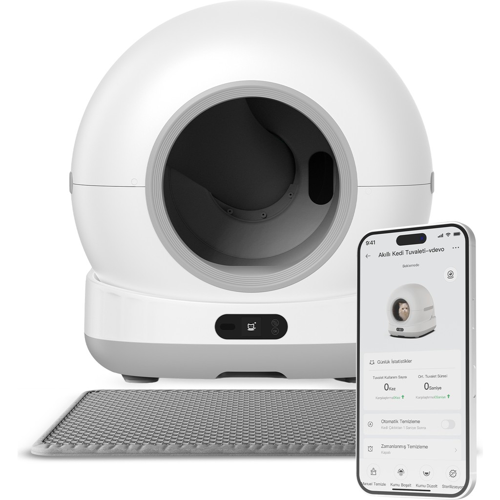 Xenon Smart Akıllı Otomatik Kameralı Kedi Tuvaleti Uv Sterilizasyonlu 72L Hacim 7L Kapasiteli Cat Cleaner X8623 - Beyaz Evcil Hayvan Ürünleri Fiyatı