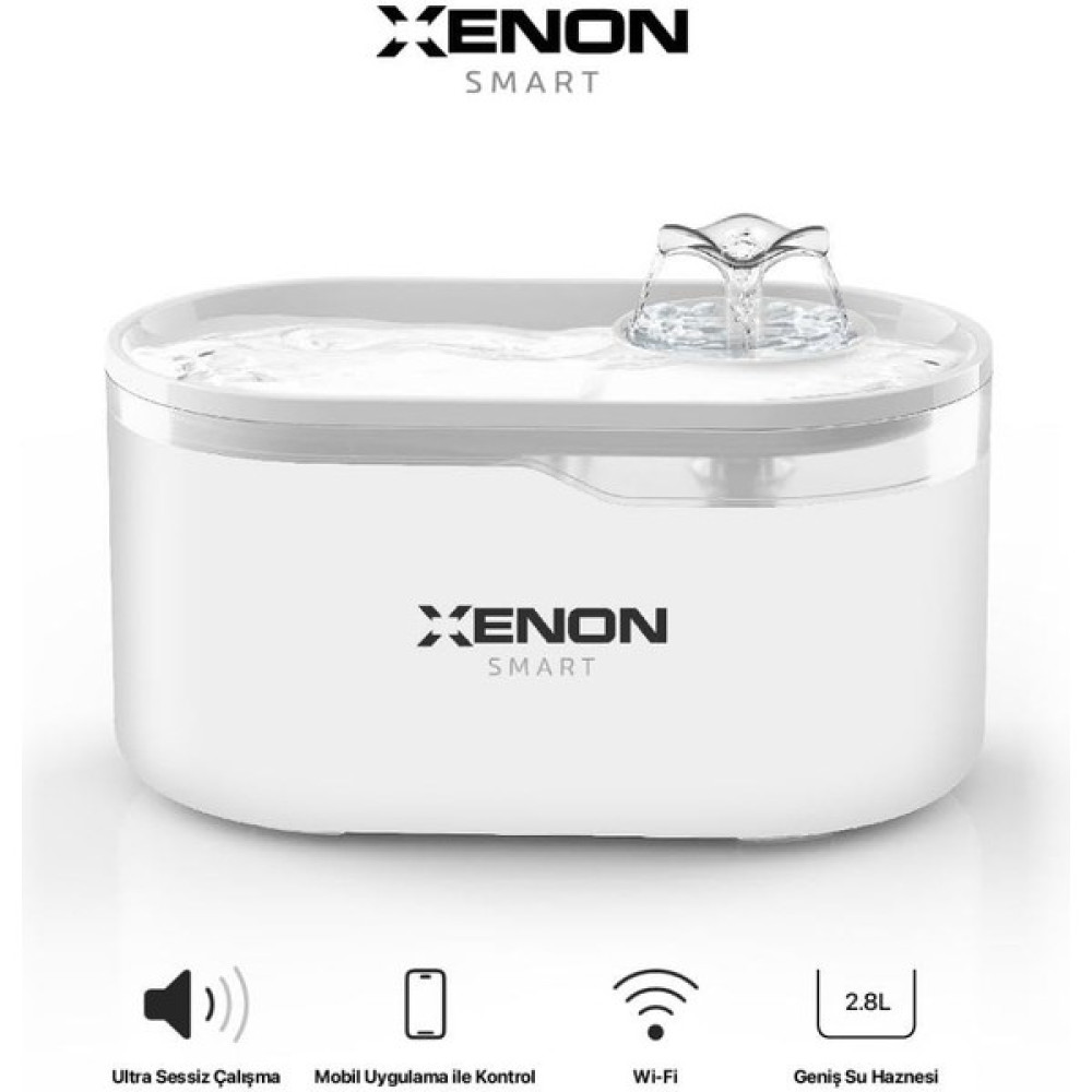 Xenon Smart Akıllı Otomatik Kedi Su Çeşmesi, Geniş Hazneli Pet Su Sebili, Led Işıklı Su Şelalesi, Ultra Sessiz Su Pınarı (Şeffaf) Evcil Hayvan Ürünleri Fiyatı