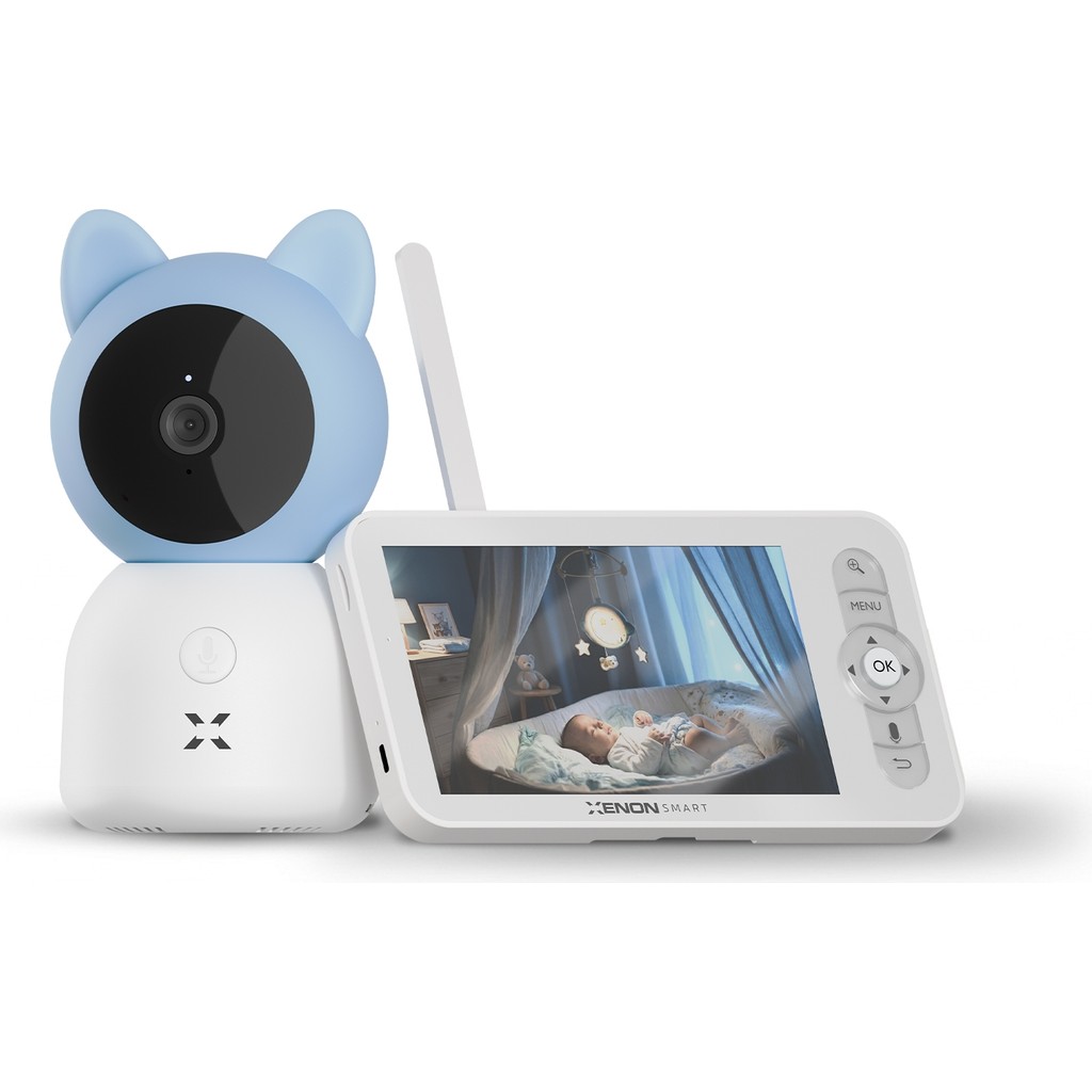 Xenon Smart Bebek Kamerası 3mp 5\" LCD Monitör - Mobil Kontrol - Ninni - Hareket Algılama, Gece Görüş MAVI-X7202 - Mavi Monitör Fiyatı