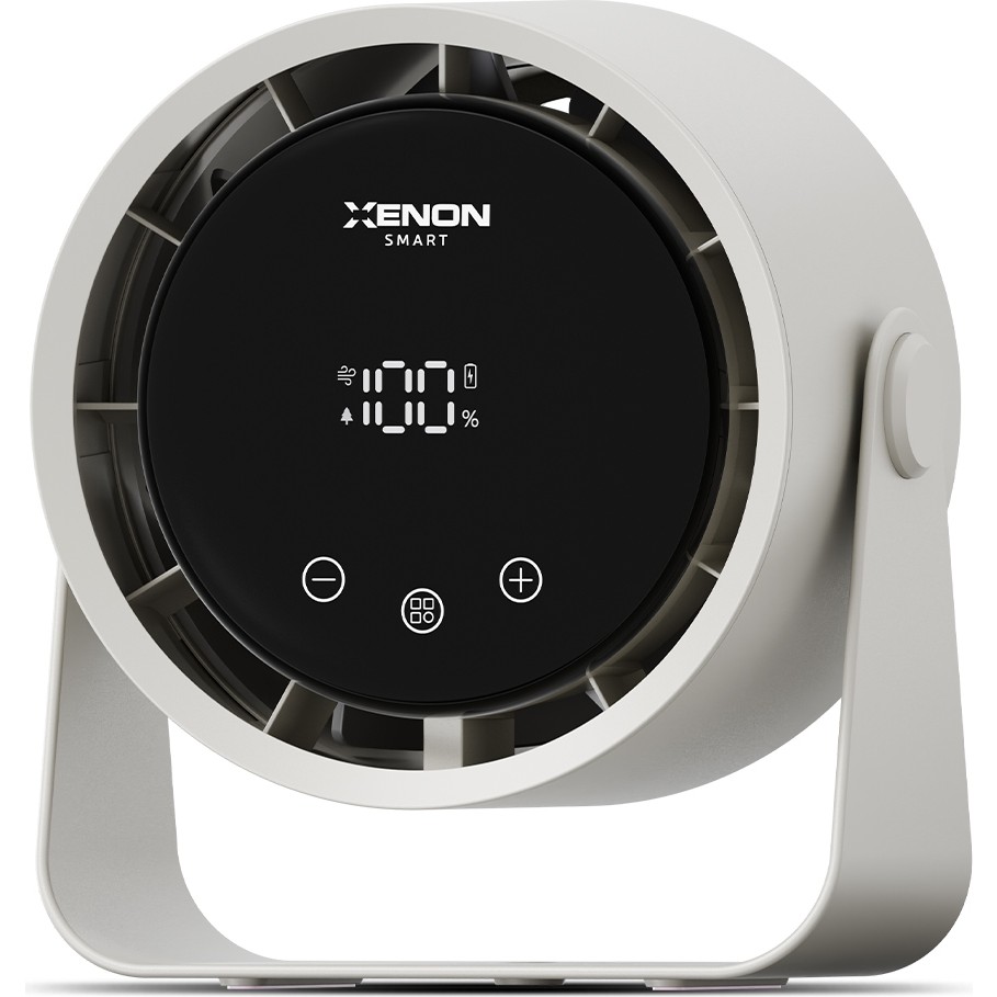 Xenon Smart Taşınabilir Masaüstü Fanı | 100 Kademe Kontrol, Şarjlı, Dokunmatik Ekran, 2000MAH, Usb-C (X6113) - Beyaz Diğer Fiyatı