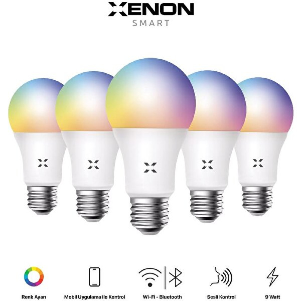 Xenon Smart Wi-Fi LED Akıllı RGB Ampul (5 adet) Led Aydınlatmalar Fiyatı