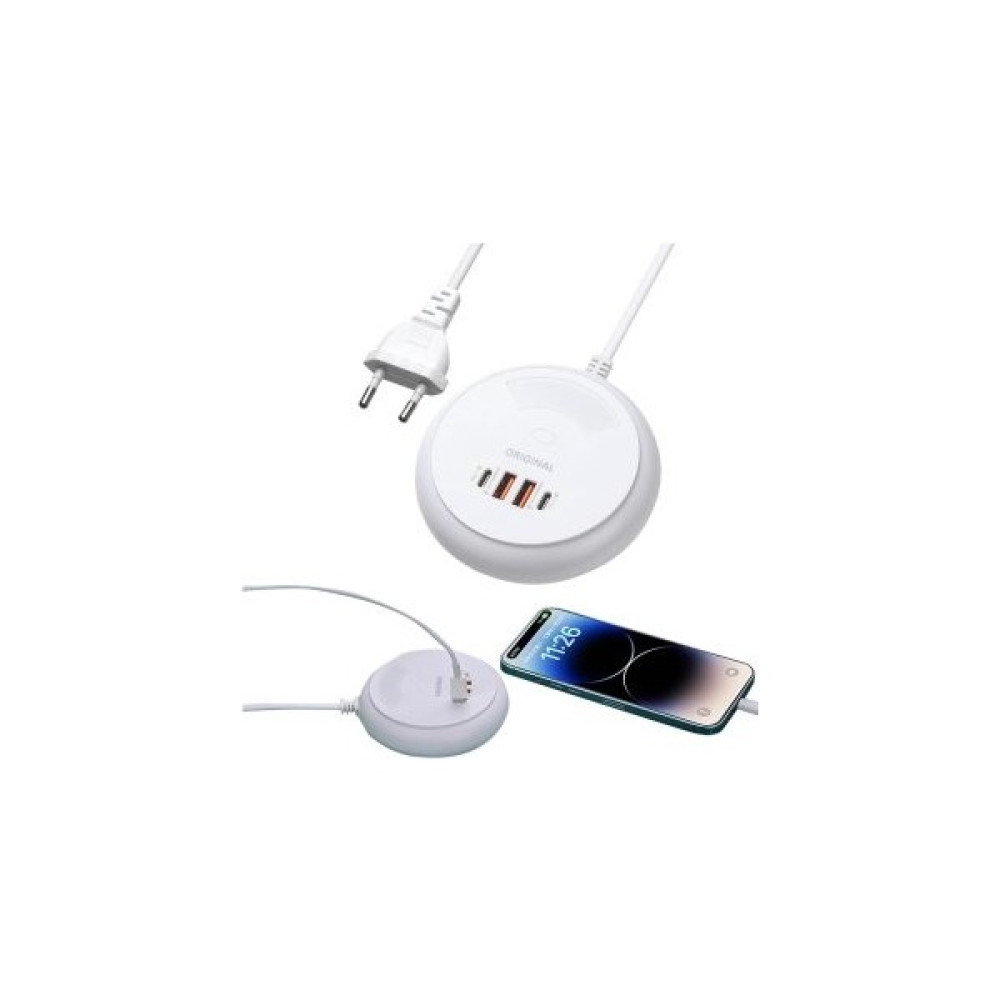 Xepette Jewelry 35 W USB ve Type-C 4 Bağlantı Noktalı Dokunmatik Işıklı Kompakt Boyutlu Masaüstü Şarj Istasyonu Ofis - Beyaz Cep Telefonu Şarj Cihazı Fiyatı