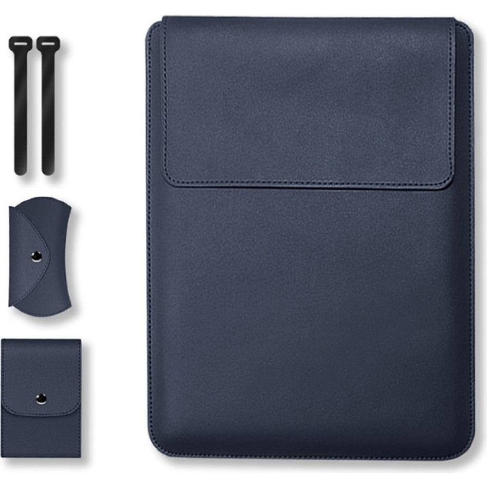 Xfashion 15 /15.6' Dizüstü Bilgisayar Depolama Çantası Pu Deri Çok Fonksiyonlu Mouse Ped Defter Bilgisayar Kılıf Seti (Yurt Dışından) - Koyu Mavi Dizüstü Bilgisayar Aksesuarları Fiyatı