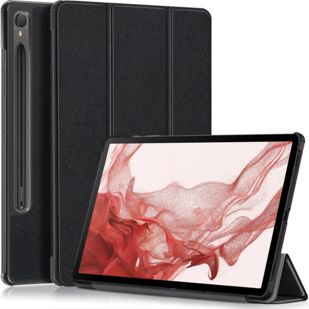 XFashion Samsung Galaxy Tab S9 SM-X710, SM-X716B, SM-X718U Deri Tablet Kılıfı Trifold Stand Akıllı Kapak (Yurt Dışından) - Siyah Tablet Kılıfı Fiyatı