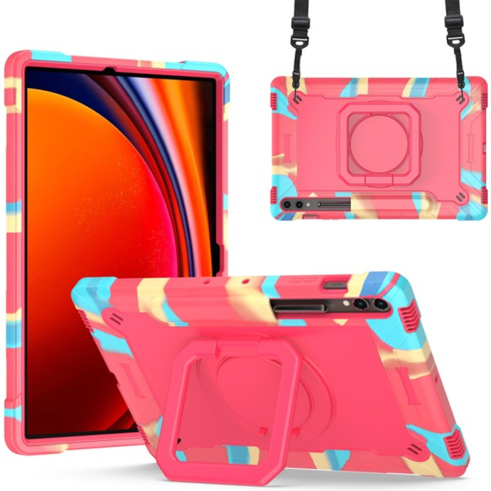 XFashion Samsung Galaxy Tab S9+ / Tab S9 Fe+ Kılıf Dönen Kickstand Tablet Kapağı Kayışlı (Yurt Dışından) Tablet Kılıfı Fiyatı
