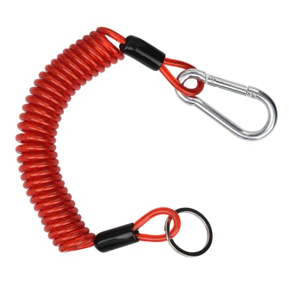 XFIRE-GEAR 6FT Trailer Brake Away Cable, Trailer Breakaway Safety Cable Spring Towing Coiled Wire for RV Trailer Emergency Camper Breakaway Switch